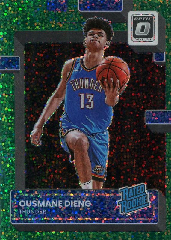 Ousmane Dieng 2022 Optic #220 Green Sparkle /8 Rookie RAW