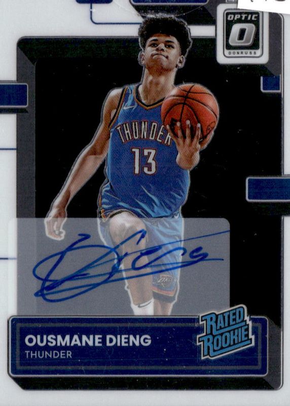 Ousmane Dieng 2022 Optic #220 Rated Rookie Signatures PSA 10