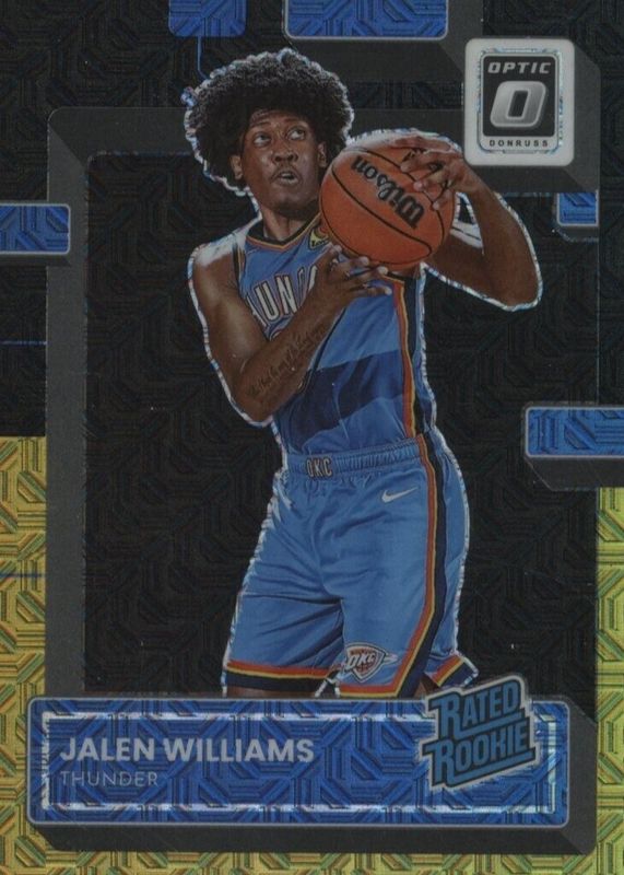 Jalen Williams 2022 Optic #235 Choice Black Gold /8 Rookie RAW