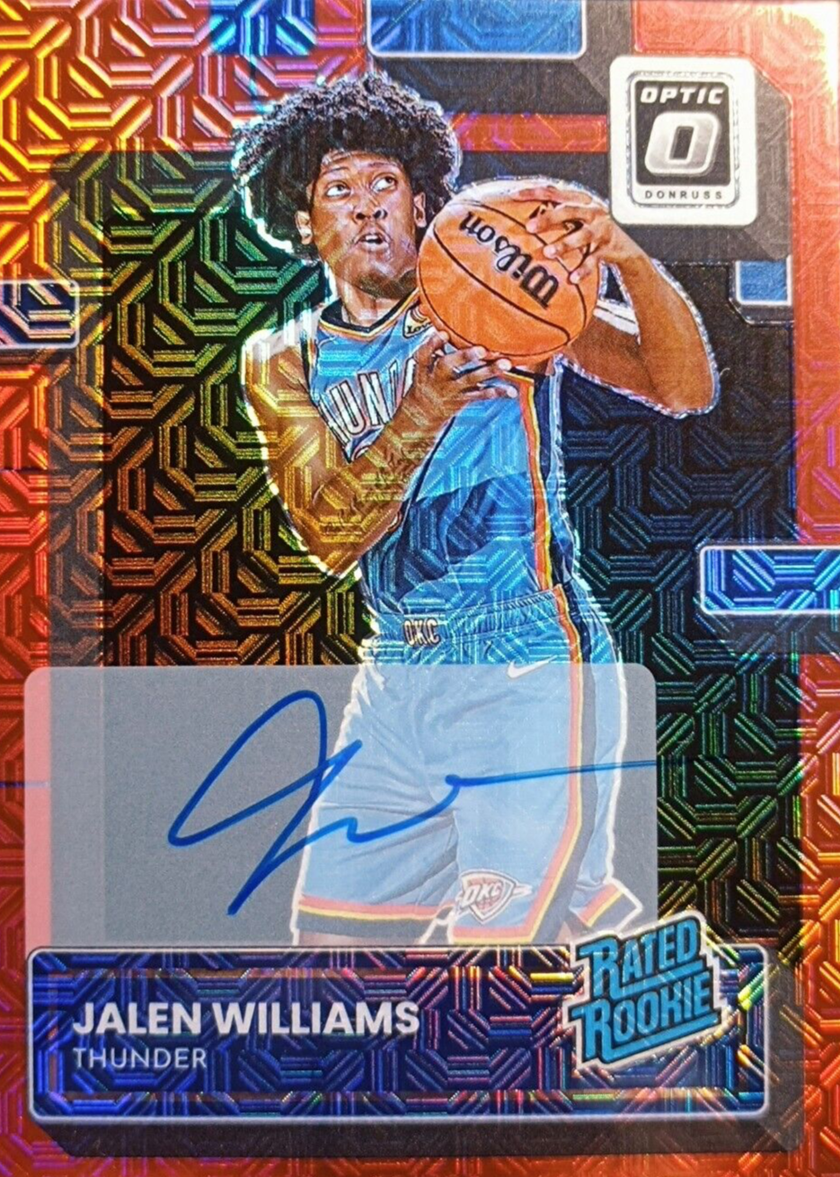 Jalen Duran Optic RC Auto Red サインカード NBA 2022-23 Panini NBA Hoops Jalen Duren RC Auto Hot Signatures
