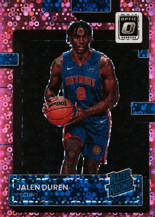 Jalen Duren 2022 Optic #227 Fast Break Pink /25 Price Guide 