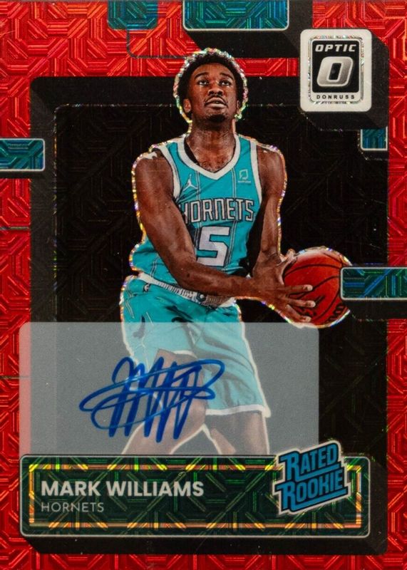 Mark Williams 2022 Optic #245 Rated Rookie Signatures - Choice Rookie RAW