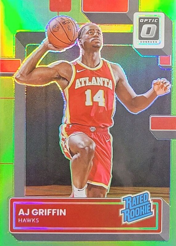 AJ Griffin 2022 Optic #204 Lime Green /149 Rookie PSA 10