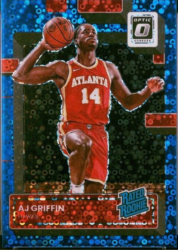 AJ Griffin 2022 Optic #204 Fast Break Blue /49 Rookie PSA 10