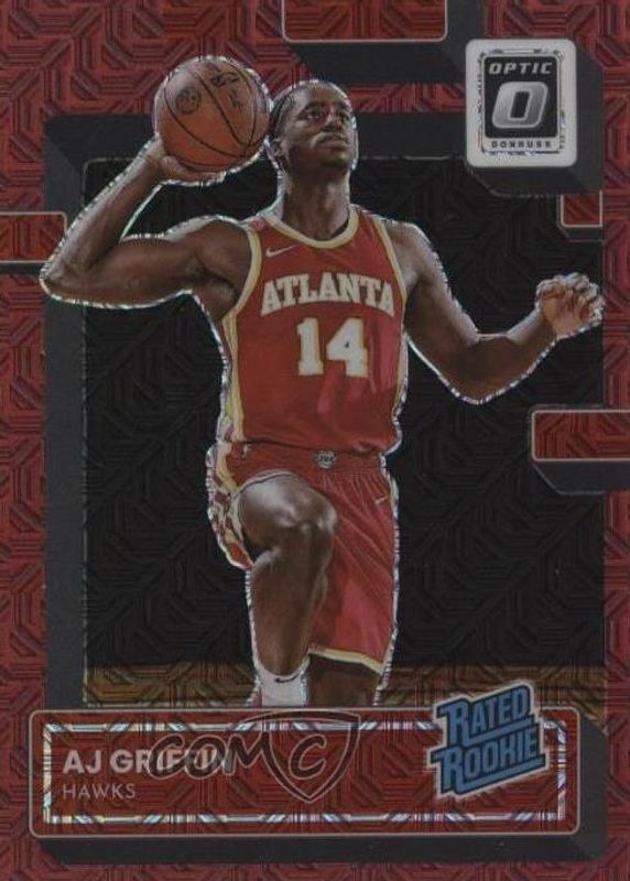 AJ Griffin 2022 Optic #204 Choice Red /88 Rookie PSA 10