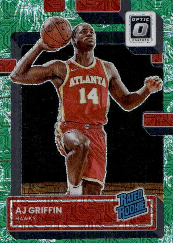 AJ Griffin 2022 Optic #204 Choice Dragon /(SSP) Rookie PSA 10