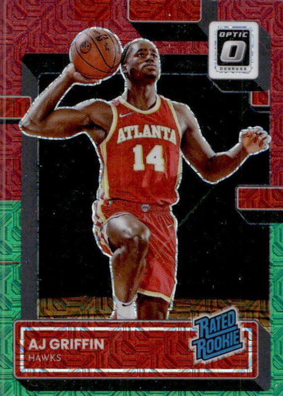 AJ Griffin 2022 Optic #204 Choice Red & Green Rookie PSA 10