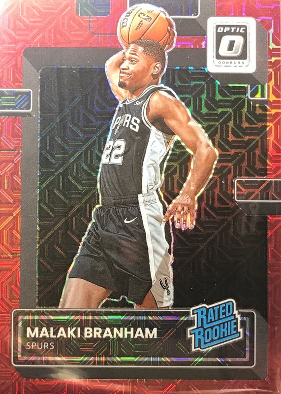 Malaki Branham 2022 Optic #222 Choice Red /88 Rookie PSA 9