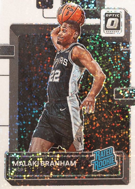 Malaki Branham 2022 Optic #222 White Sparkle /(SSP) Rookie SGC 10