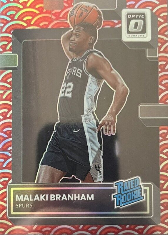 Malaki Branham 2022 Optic #222 Photon /(SSP) Rookie PSA 10