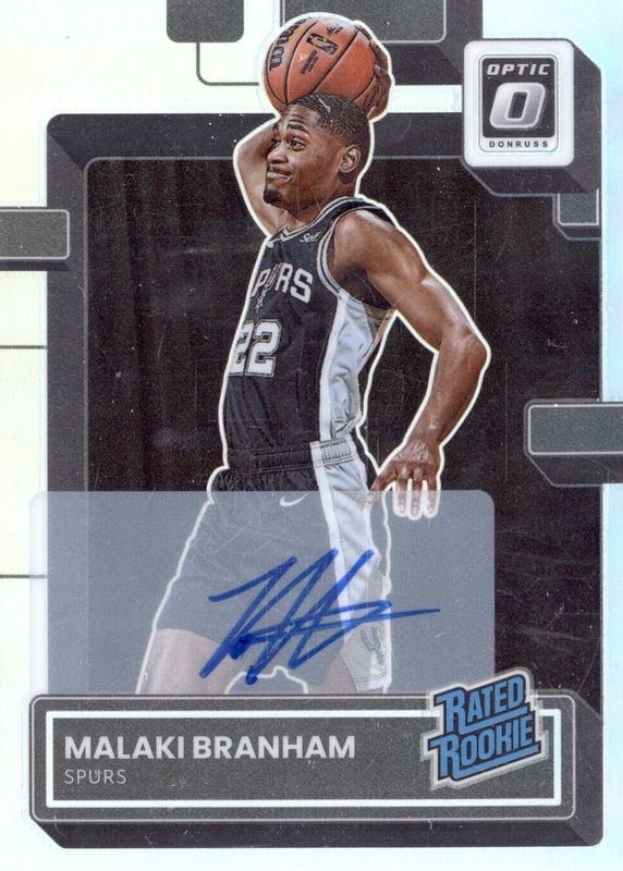 Malaki Branham 2022 Optic #222 Rated Rookie Signatures - Holo PSA 10