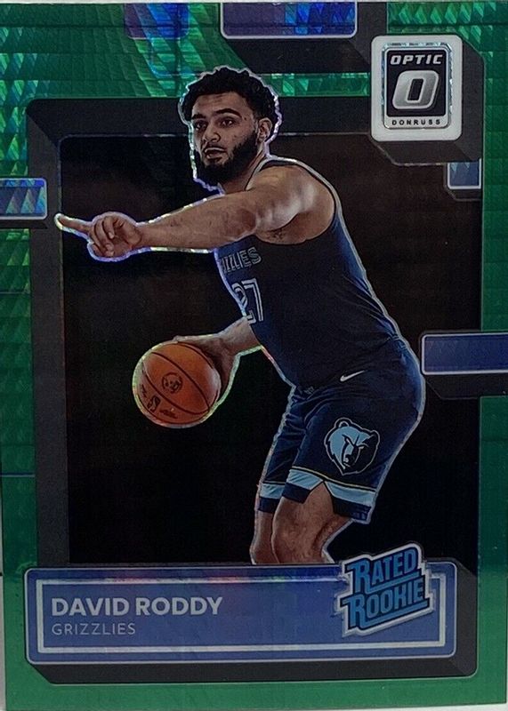 David Roddy 2022 Optic #225 Hyper Green Rookie PSA 9