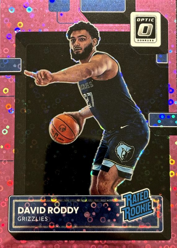 David Roddy 2022 Optic #225 Fast Break Pink /25 Rookie RAW