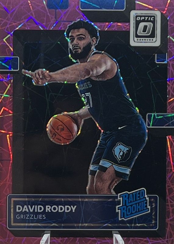 David Roddy 2022 Optic #225 Pink Velocity /79 Rookie RAW