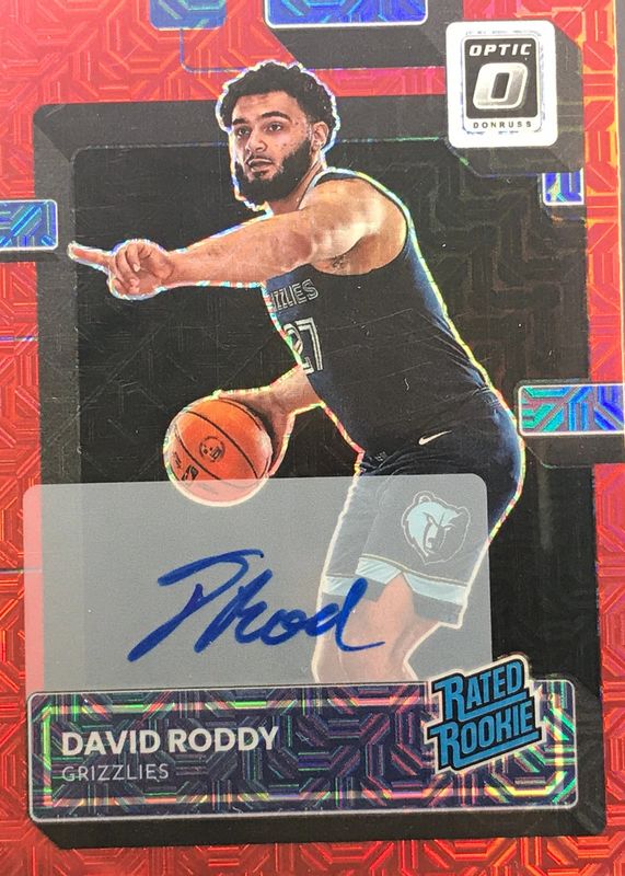 David Roddy 2022 Optic #225 Rated Rookie Signatures - Choice SGC 10