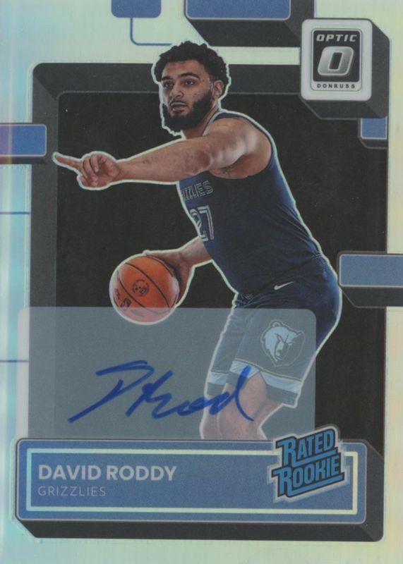 David Roddy 2022 Optic #225 Rated Rookie Signatures - Holo RAW