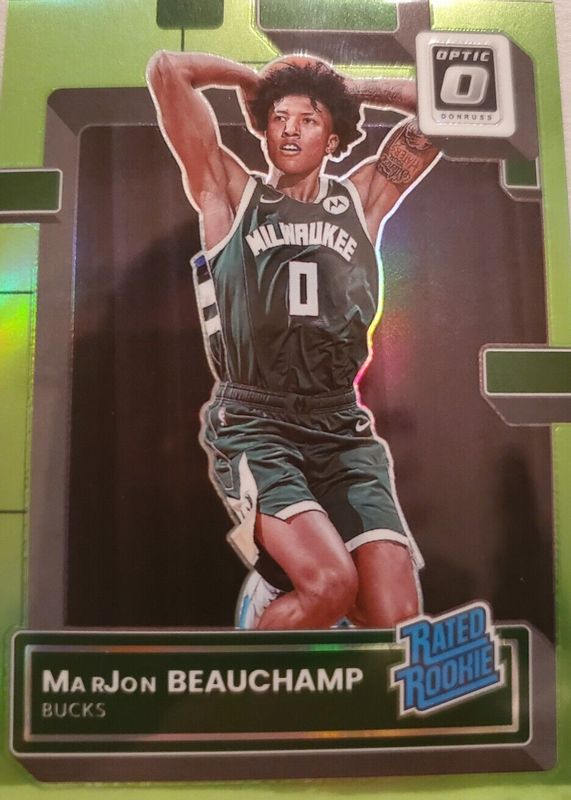 MarJon Beauchamp 2022 Optic #210 Lime Green /149 Rookie PSA 10