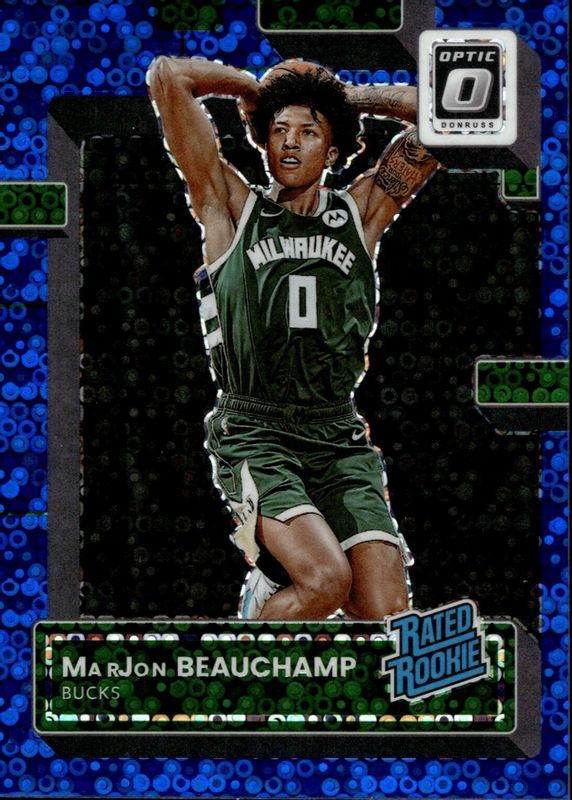 MarJon Beauchamp 2022 Optic #210 Fast Break Blue /49 Rookie PSA 10