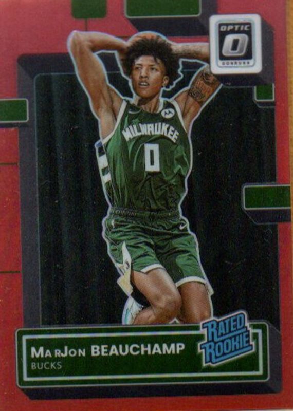 MarJon Beauchamp 2022 Optic #210 Red /99 Rookie PSA 10