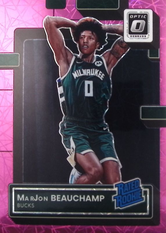 MarJon Beauchamp 2022 Optic #210 Pink Velocity /79 Rookie PSA 10