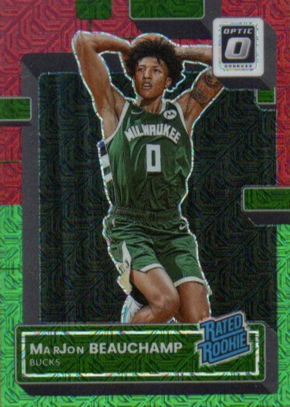 MarJon Beauchamp 2022 Optic #210 Choice Red & Green Rookie PSA 10