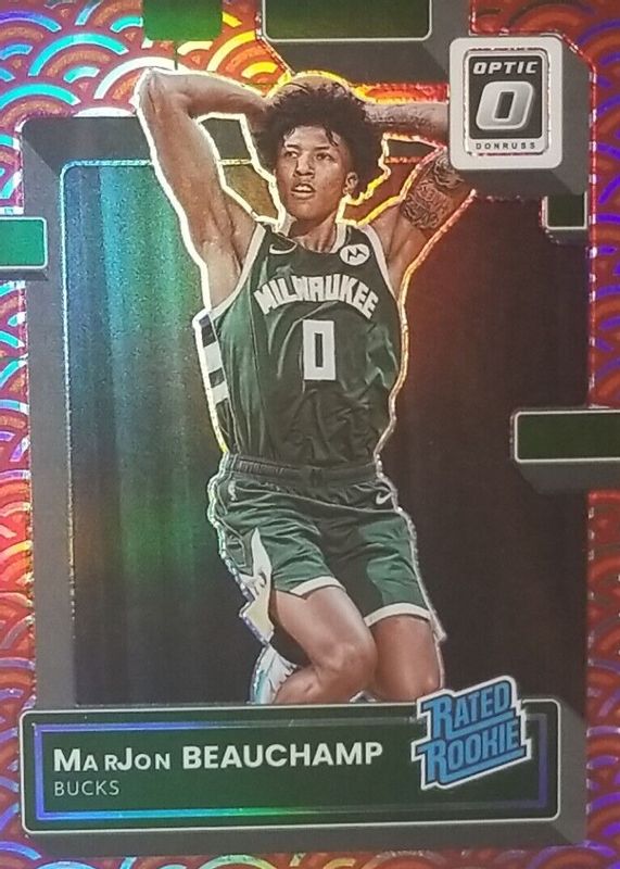 MarJon Beauchamp 2022 Optic #210 Photon /(SSP) Rookie PSA 10