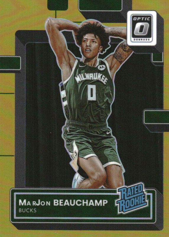 MarJon Beauchamp 2022 Optic #210 Gold /10 Rookie PSA 10