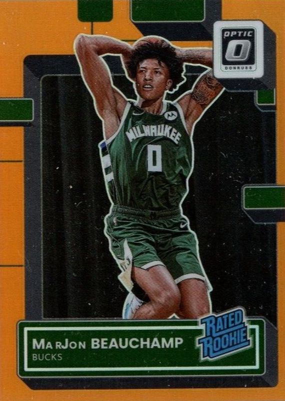 MarJon Beauchamp 2022 Optic #210 Orange /199 Rookie PSA 10