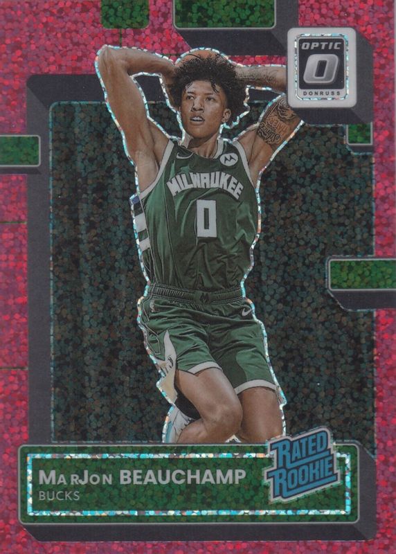 MarJon Beauchamp 2022 Optic #210 Red Sparkle Rookie PSA 10