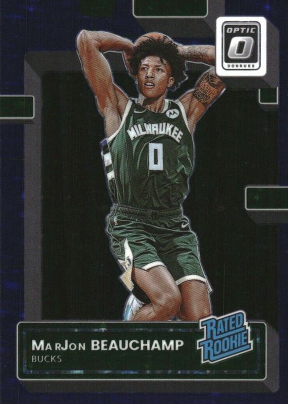 MarJon Beauchamp 2022 Optic #210 Purple Stars FOTL /17 Rookie PSA 10