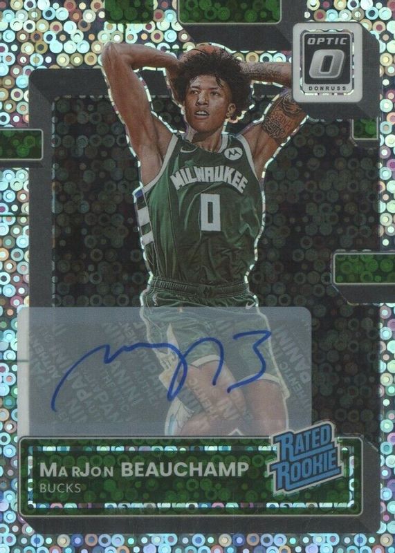 MarJon Beauchamp 2022 Optic #210 Rated Rookie Signatures - Fast Break PSA 10