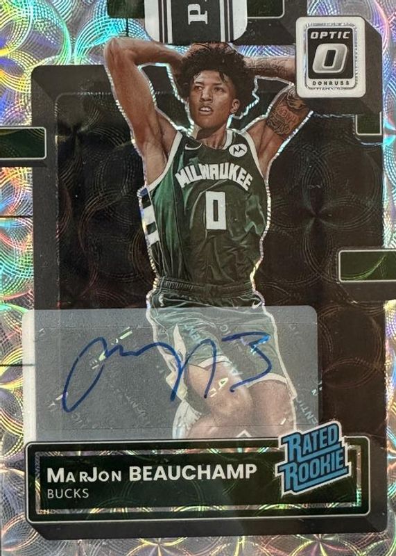 MarJon Beauchamp 2022 Optic #210 Rated Rookie Signatures - Premium Box Set /10 PSA 10