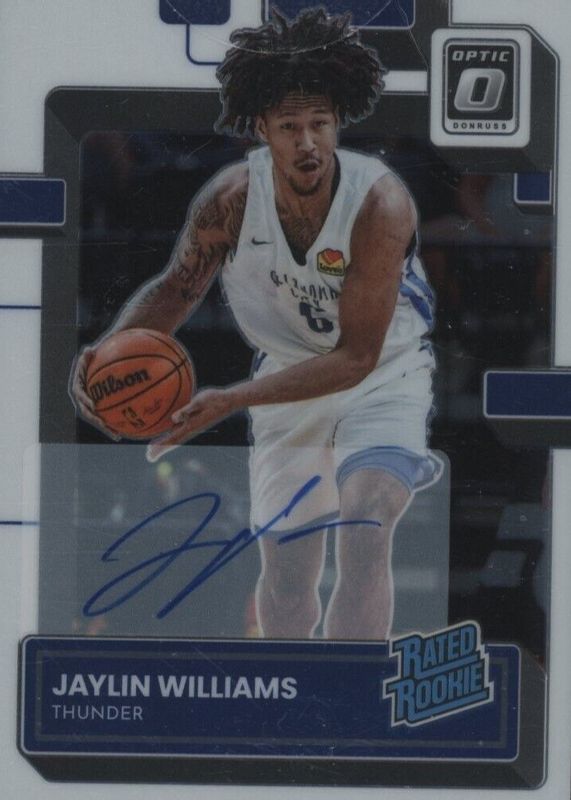 Jaylin Williams 2022 Optic #246 Rated Rookie Signatures Rookie PSA 10