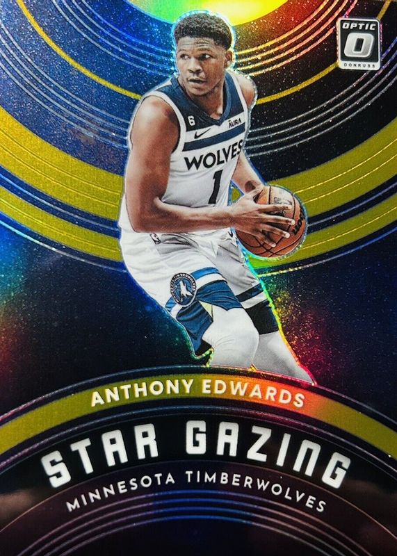 Anthony Edwards 2022 Optic #14 Star Gazing - Gold /10 PSA 10