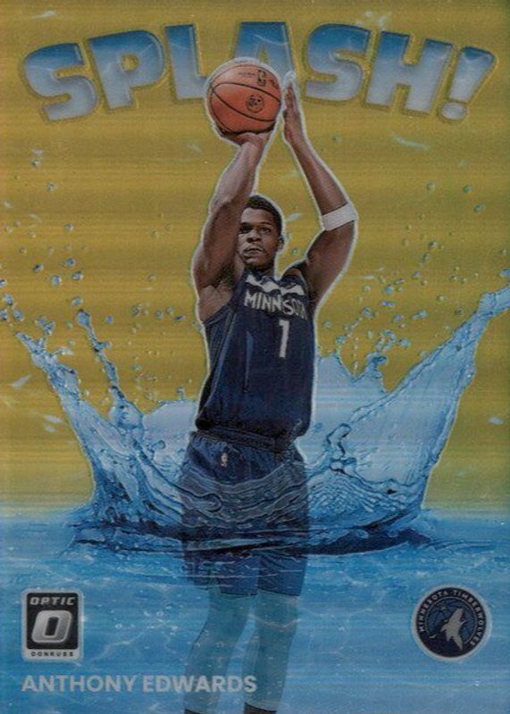 Anthony Edwards 2022 Optic #2 Splash! - Gold /10 PSA 10