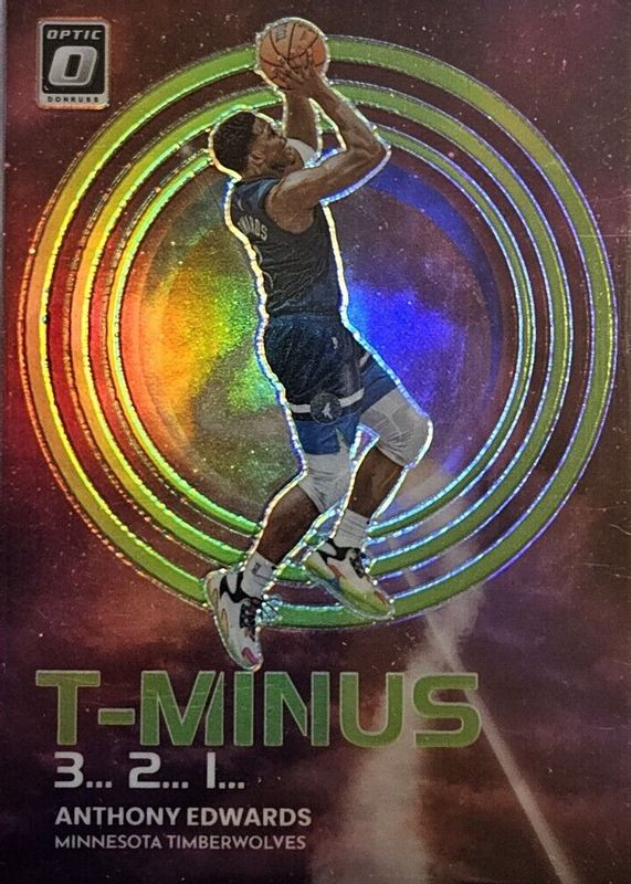 Anthony Edwards 2022 Optic #11 T-Minus 3...2...1... - Lime Green /149 PSA 10