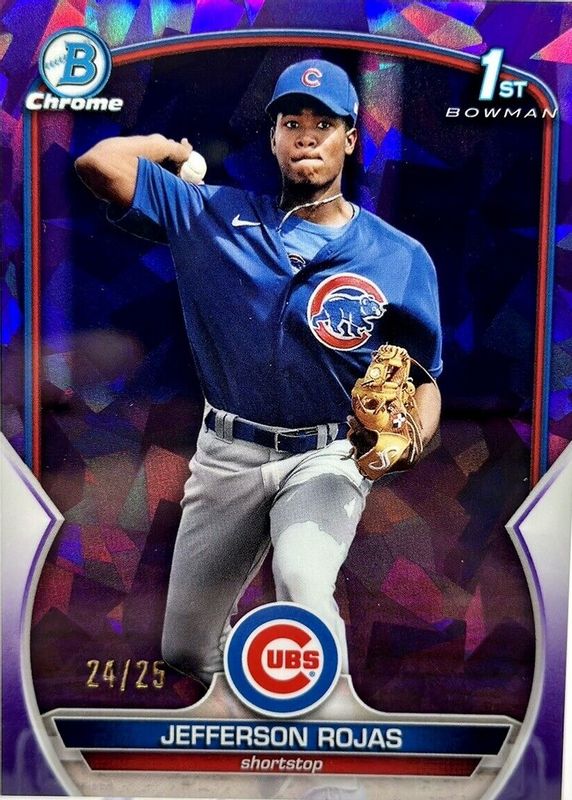 Jefferson Rojas 2023 Bowman Sapphire Edition #BCP-70 Chrome Prospects - Purple /25 (1st) PSA 10