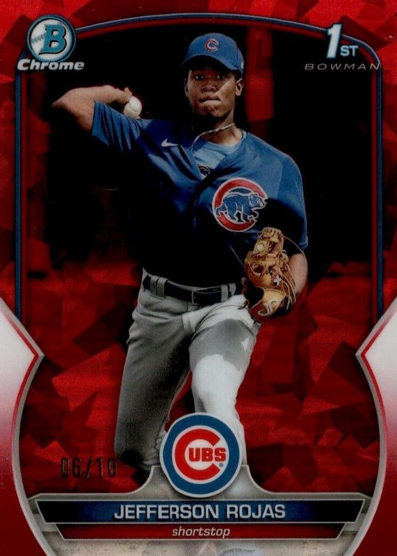 Jefferson Rojas 2023 Bowman Sapphire Edition #BCP-70 Chrome Prospects - Red /10 (1st) SGC 9.5