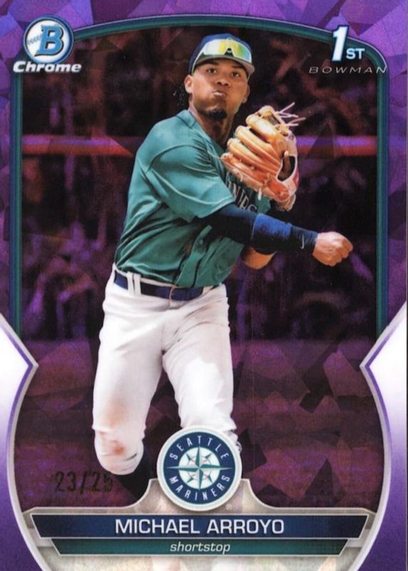 Michael Arroyo 2023 Bowman Sapphire Edition Chrome Prospects - Purple  #BCP-63 Price Guide - Sports Card Investor