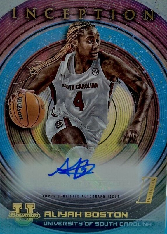 Aliyah Boston 2022 Bowman University Inception #BIA-ABN Prospect Auto (1st) PSA 10