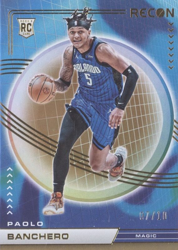 Paolo Banchero 2022 Recon #201 Gold /10 Rookie RAW
