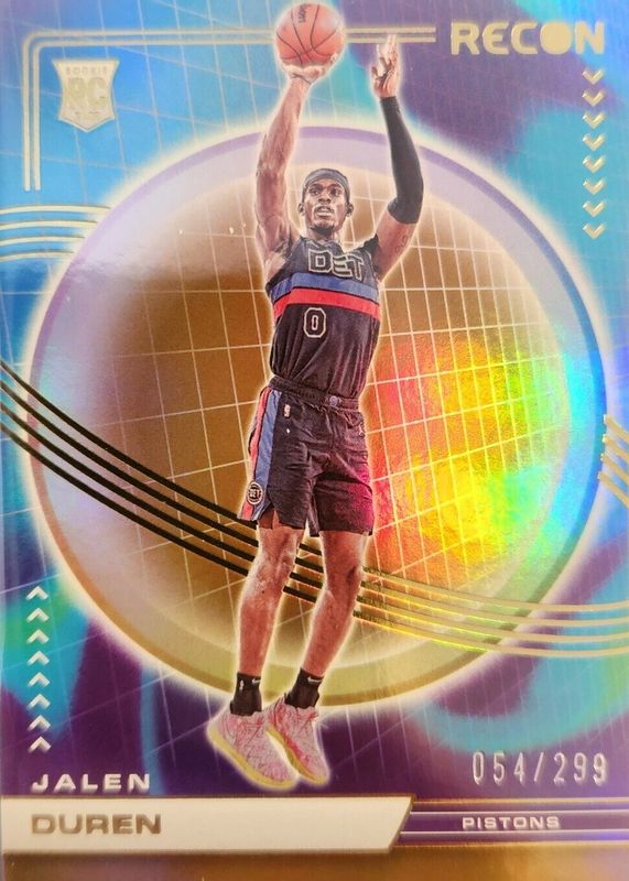 Jalen Duren 2022 Recon #234 Bronze /299 Rookie RAW