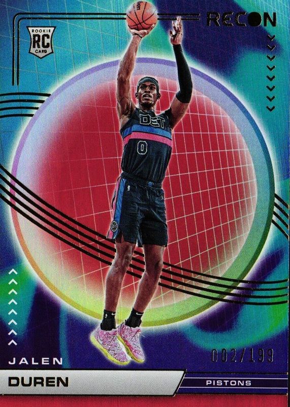 Jalen Duren 2022 Recon #234 Red /199 Rookie RAW