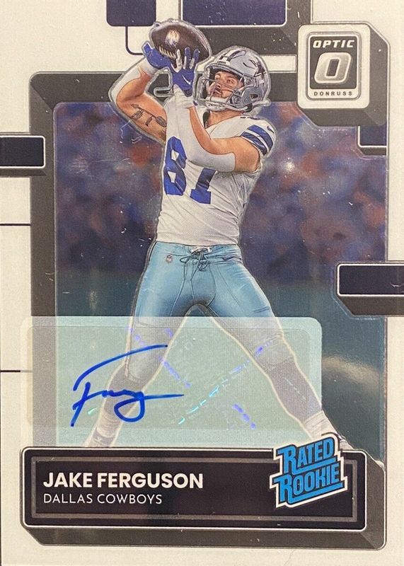 Jake Ferguson 2022 Optic #289 Rated Rookie Autographs /150 PSA 10