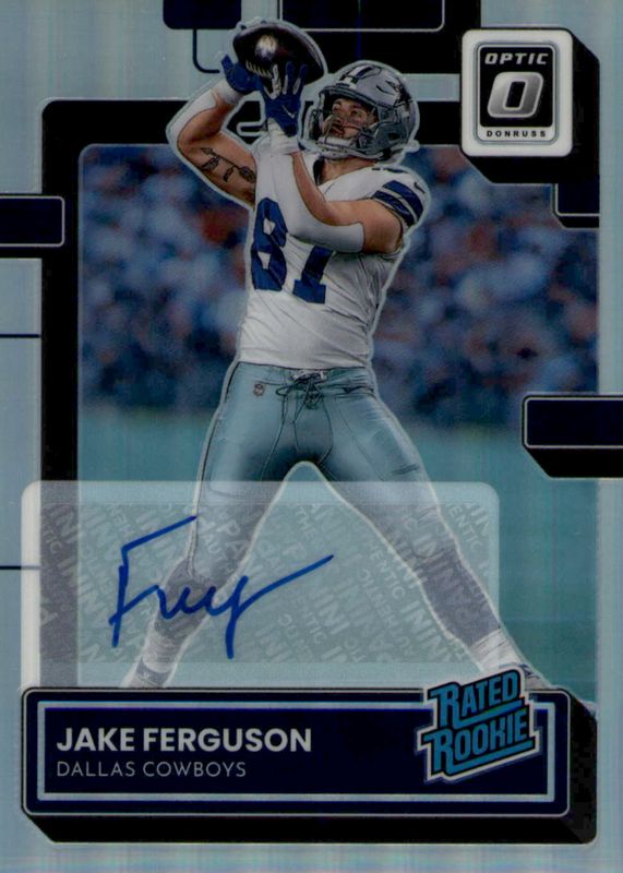 Jake Ferguson 2022 Optic #289 Rated Rookie Autographs - Holo /125 RAW