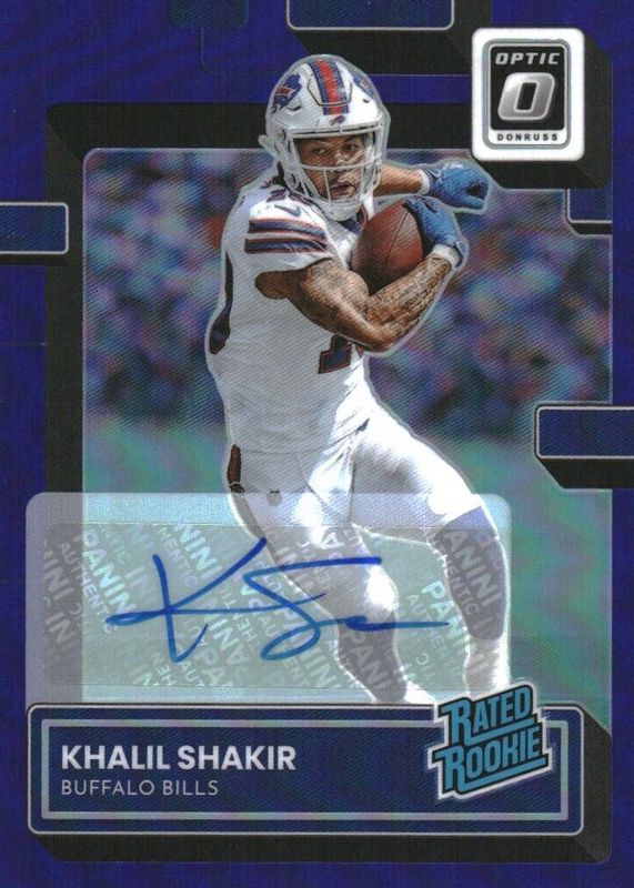 Khalil Shakir 2022 Optic #294 Rated Rookie Autographs - Purple /35 RAW
