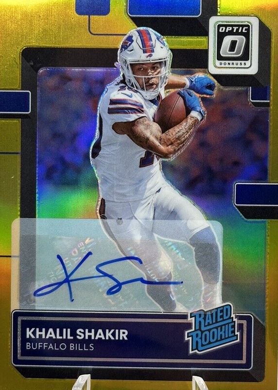 Khalil Shakir 2022 Optic #294 Rated Rookie Autographs - Gold /10 RAW