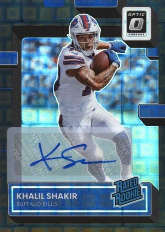 Khalil Shakir 2022 Optic #294 Rated Rookie Autographs - Black Pandora /25 PSA 10