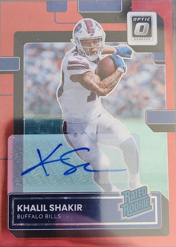 Khalil Shakir 2022 Optic #294 Rated Rookie Autographs - Red Stars /11 PSA 10