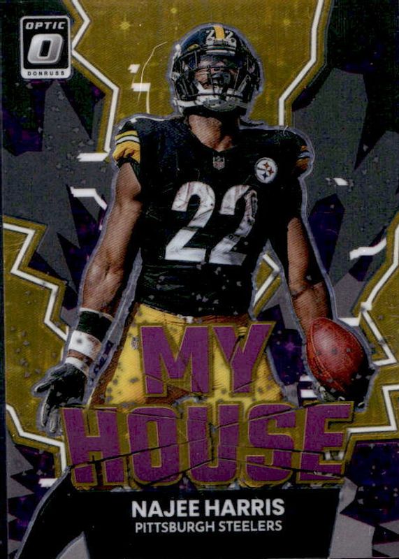 Najee Harris 2022 Optic #MH-18 My House! - Purple Stars /25 PSA 10